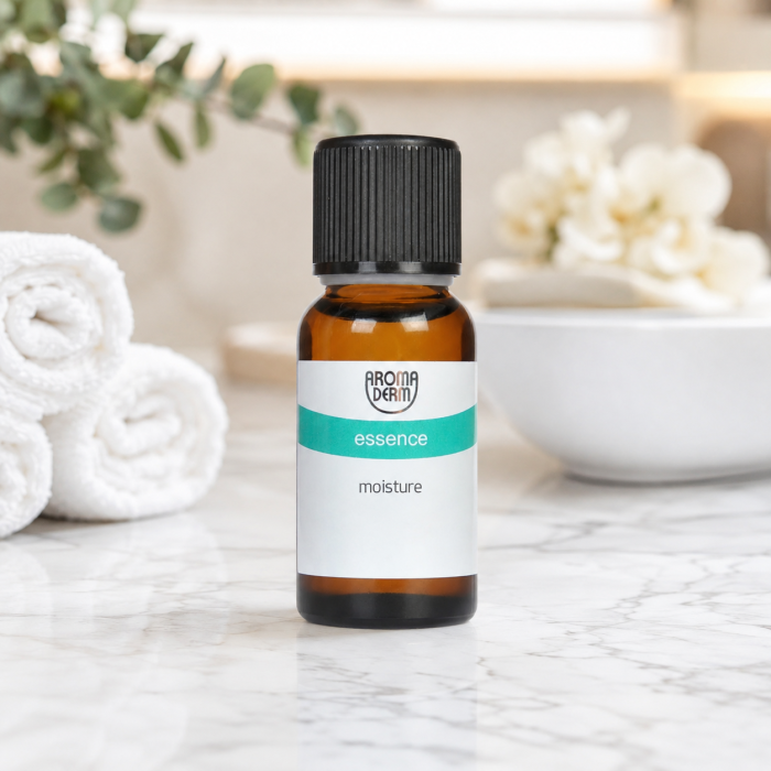Koncentrat nawilżający Aroma Derm moisture 20 ml w eleganckiej aranżacji SPA – do profesjonalnych zabiegów pielęgnacyjnych..png