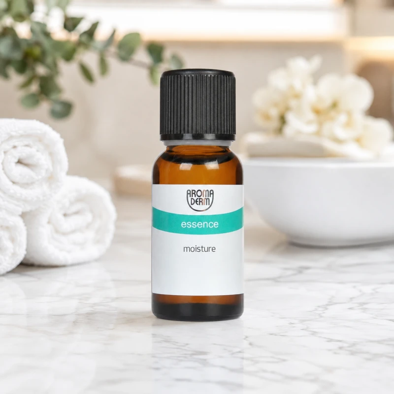 Koncentrat nawilżający Aroma Derm moisture 20 ml w eleganckiej aranżacji SPA – do profesjonalnych zabiegów pielęgnacyjnych..png