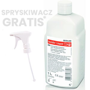 Incidin Liquid Spray do Dezynfekcji Powierzchni Ecolab - 1000 ml + Spryskiwacz Gratis