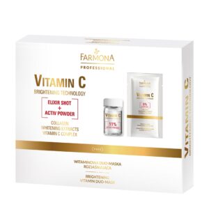 Witaminowa duo maska rozjaśniająca Vitamin C 5x ampułka + 5x saszetka – Farmona Professional
