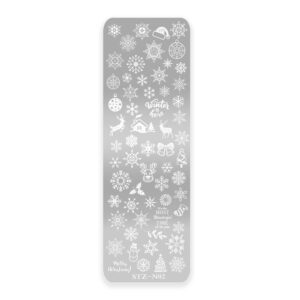 Blaszka do stempli paznokci świąteczna STN-N02 – wzory do zdobień – Molly Lac