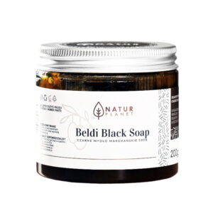 Czarne mydło marokańskie NaturPlanet 200 g – oliwkowe – naturalne – peeling i oczyszczanie skóry