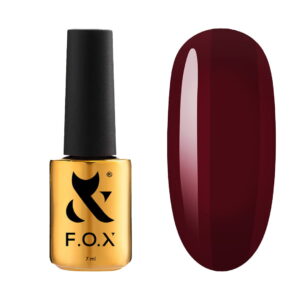 Lakier hybrydowy do paznokci BEZ TPO Wine Passion 010 burgundowy butelka z pędzelkiem 7 ml – Fox Nails Professional Lipstick Collection