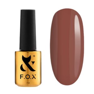 Lakier hybrydowy do paznokci BEZ TPO Mocha Mousse 107 terakotowo-kawowy butelka z pędzelkiem 7 ml – Fox Nails Professional