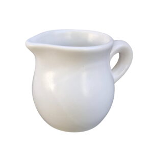 Dzbanuszek ceramiczny biały mat – 0,2 L – 6,5 × 8 cm