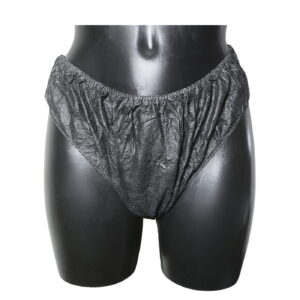 Majtki damskie jednorazowe włókninowe czarne uniwersalne – 50 szt. pakowane pojedynczo – Standard