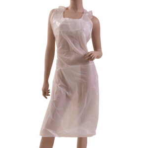 Fartuch Fryzjerski Jednorazowy Foliowy Biały 80 x 125 cm – 100 szt. – QMS Line Premium