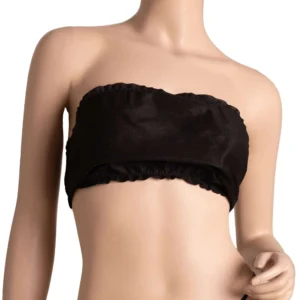 Biustonosz jednorazowy włókninowy czarny pakowany zbiorczo 10 szt. QMS Line Premium do salonu kosmetycznego i SPA