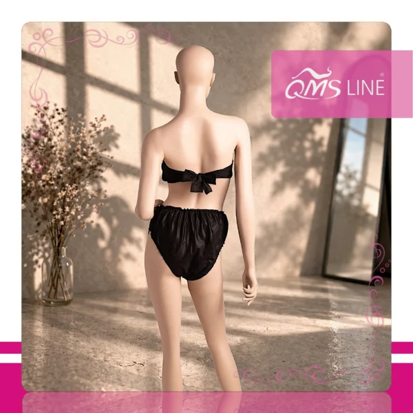 Biustonosz Jednorazowy Włókninowy Czarny 10 szt. QMS Line Premium Biustonosz jednorazowy włókninowy czarny pakowany zbiorczo 10 szt. QMS Line Premium do salonu kosmetycznego i SPA