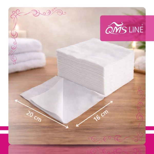 Chusteczki Kosmetyczne Jednorazowe 20x16 cm 100 szt. Bio-Eko QMS Line Premium Chusteczki kosmetyczne jednorazowe 20x16 cm 100 szt. Bio-Eko QMS Line Premium do salonu kosmetycznego i SPA