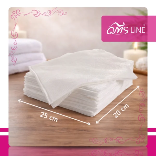 Chusteczki Kosmetyczne Jednorazowe 25x20 cm 100 szt. Bio-Eko QMS Line Premium Chusteczki kosmetyczne jednorazowe 25x20 cm 100 szt. Bio-Eko QMS Line Premium do salonu kosmetycznego i SPA
