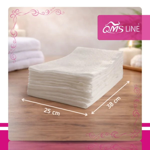 Chusteczki Kosmetyczne Jednorazowe 25x38 cm 100 szt. Bio-Eko QMS Line Premium Chusteczki kosmetyczne jednorazowe 25x38 cm 100 szt. Bio-Eko QMS Line Premium do salonu kosmetycznego i SPA