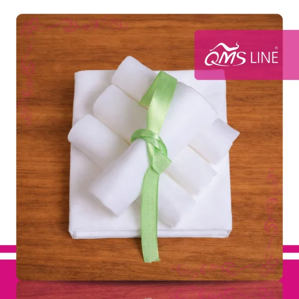 Chusteczki Kosmetyczne Jednorazowe Gładkie 25x20 cm 100 szt. QMS Line Premium Chusteczki kosmetyczne jednorazowe gładkie 25x20 cm 100 szt. QMS Line Premium do salonu kosmetycznego i SPA