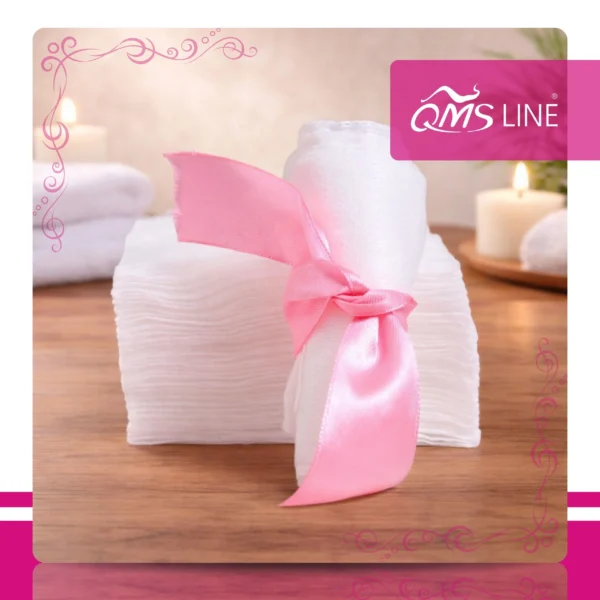 Chusteczki Kosmetyczne Jednorazowe Siatka 20x16 cm 100 szt. QMS Line Premium Chusteczki kosmetyczne jednorazowe siatka 20x16 cm 100 szt. QMS Line Premium do salonu kosmetycznego i SPA