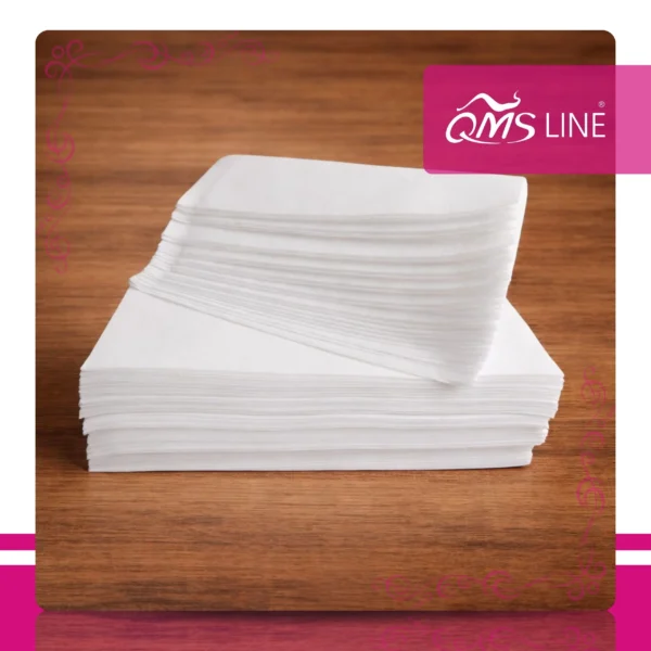 Chusteczki Kosmetyczne Jednorazowe Siatka 25x20 cm 100 szt. QMS Line Premium Chusteczki kosmetyczne jednorazowe siatka 25x20 cm 100 szt. QMS Line Premium do salonu kosmetycznego i SPA