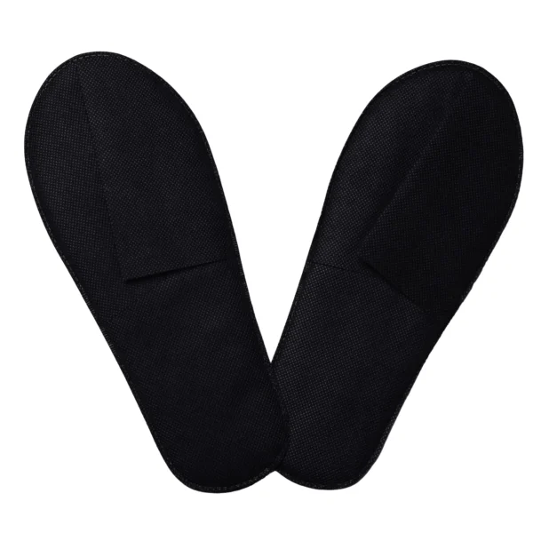 Kapcie jednorazowe kryte włókninowe czarne pakowane pojedynczo 25 par QMS Line Extra do hotelu i SPA