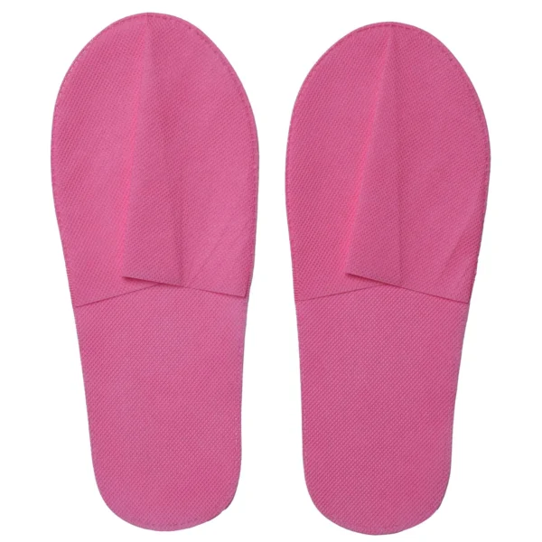 Kapcie Jednorazowe Kryte Włókninowe Różowe 50 par QMS Line Economic Kapcie jednorazowe kryte włókninowe różowe pakowane zbiorczo 50 par QMS Line Economic do hotelu i SPA