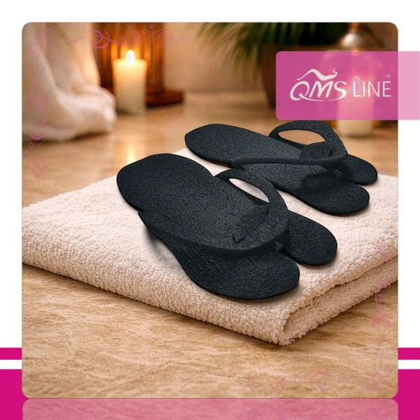 Klapki Japonki Piankowe Czarne 10 par QMS Line Standard Klapki japonki piankowe czarne 10 par QMS Line Standard do hotelu i SPA