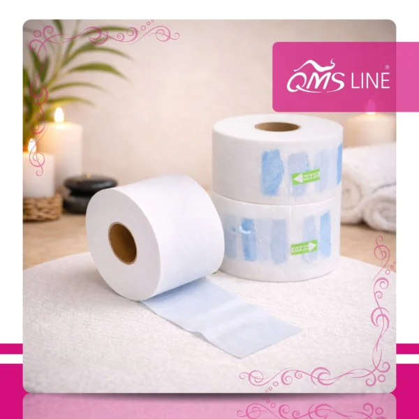 Kołnierzyki Fryzjerskie 5 Rolek – QMS Line Standard Kołnierzyki fryzjerskie papierowe 5 rolek QMS Line Standard do salonu fryzjerskiego