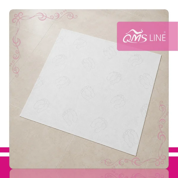 Mata Dywanik ze Stopami 40x40 cm 100 szt. QMS Line Premium Mata dywanik ze stopami 40x40 cm 100 szt. QMS Line Premium do salonu kosmetycznego i SPA