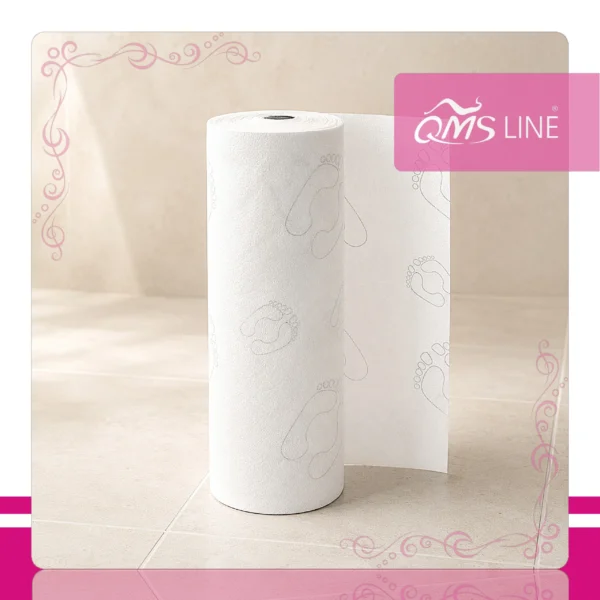 Mata Dywanik ze Stopami 40x40 cm 100 szt. QMS Line Premium Mata dywanik ze stopami 40x40 cm 100 szt. QMS Line Premium do salonu kosmetycznego i SPA