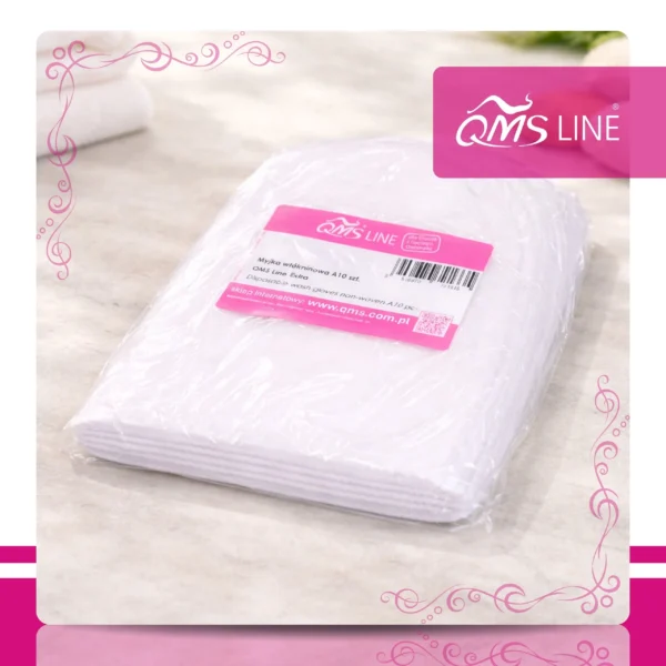 Myjka Jednorazowa Kosmetyczna 10 szt. QMS Line Extra Myjka jednorazowa kosmetyczna 10 szt. QMS Line Extra do salonu kosmetycznego i SPA
