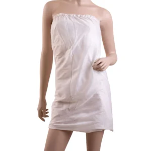 Pareo włókninowe z krótką gumką pakowane zbiorczo 10 szt. QMS Line Premium do salonu kosmetycznego i SPA