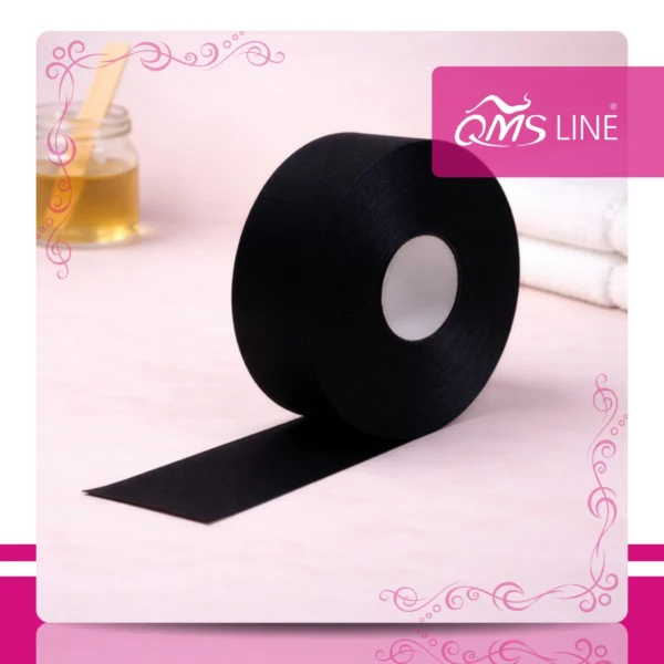 Paski do Depilacji na Rolce Czarne z Perforacją 100 m QMS Line Extra Paski do depilacji na rolce czarne z perforacją 100 m QMS Line Extra do salonu kosmetycznego