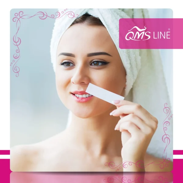 Paski do Depilacji Wąsika 90g 100 szt. QMS Line Extra Paski do depilacji wąsika 90g 100 szt. QMS Line Extra do salonu kosmetycznego