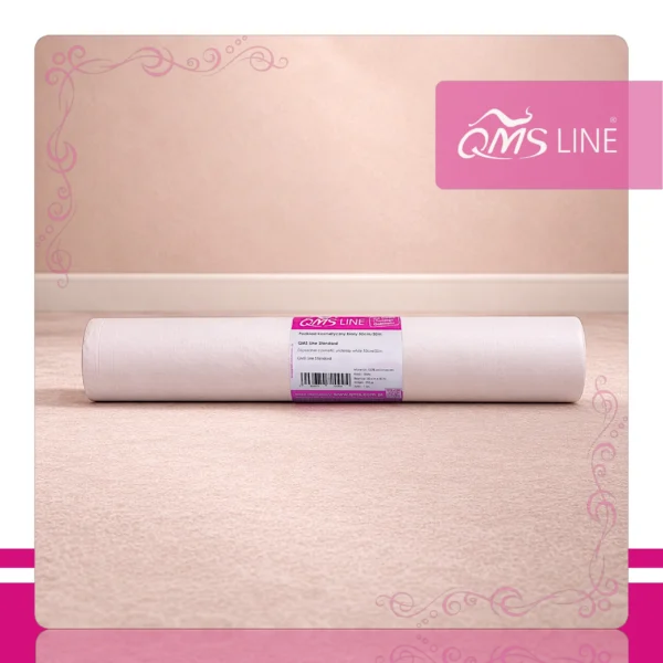 Podkład Kosmetyczny Jednorazowy z Włókniny 50 cm x 50 m QMS Line Standard Podkład kosmetyczny jednorazowy z włókniny 50 cm x 50 m QMS Line Standard do salonu kosmetycznego