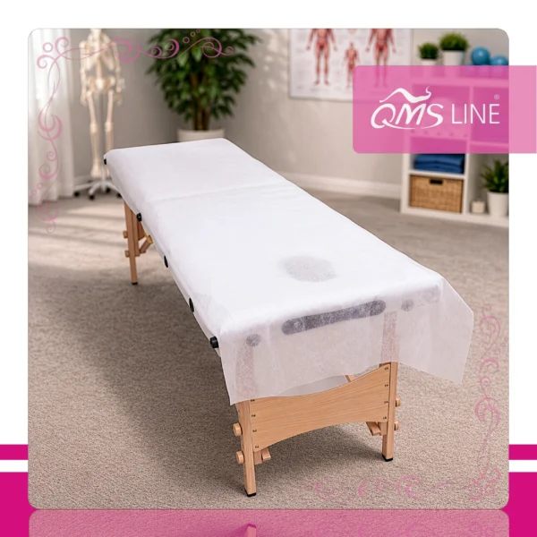 Podkład Kosmetyczny z Włókniny 60 cm x 200 m 100 szt. QMS Line Standard Podkład kosmetyczny z włókniny 60 cm x 200 m 100 szt. QMS Line Standard do salonu kosmetycznego