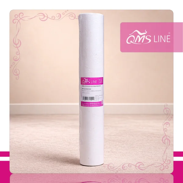 Podkład Kosmetyczny Jednorazowy z Włókniny 60 cm x 50 m QMS Line Standard Podkład kosmetyczny jednorazowy z włókniny 60 cm x 50 m QMS Line Standard do salonu kosmetycznego