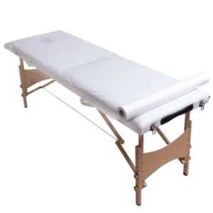 Podkład kosmetyczny jednorazowy z włókniny 70 cm x 50 m QMS Line Standard do salonu kosmetycznego