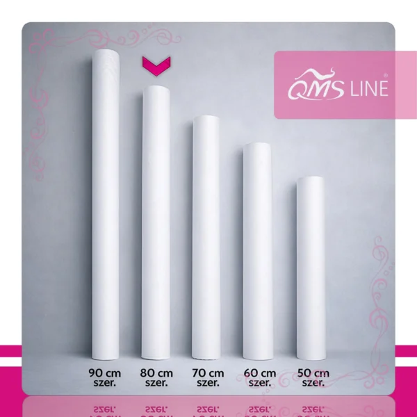 Podkład Kosmetyczny Jednorazowy z Włókniny 80 cm x 50 m QMS Line Economic Podkład kosmetyczny jednorazowy z włókniny 80 cm x 50 m QMS Line Economic do salonu kosmetycznego