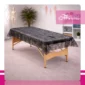 Podkład kosmetyczny jednorazowy z włókniny czarny 80 cm x 200 m QMS Line Standard do salonu kosmetycznego