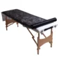 Podkład kosmetyczny jednorazowy z włókniny czarny 80 cm x 50 m QMS Line Standard do salonu kosmetycznego
