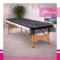 Podkład kosmetyczny jednorazowy z włókniny czarny 80 cm x 50 m QMS Line Standard do salonu kosmetycznego