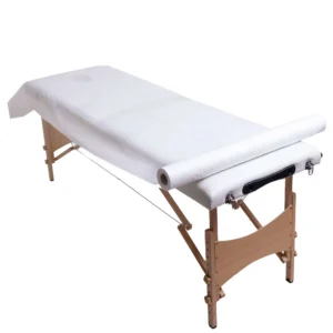 Podkład kosmetyczny włókninowy łamany 80 cm x 50 m QMS Line Standard do salonu kosmetycznego