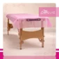 Podkład kosmetyczny jednorazowy z włókniny różowy 60 cm x 50 m QMS Line Standard do salonu kosmetycznego