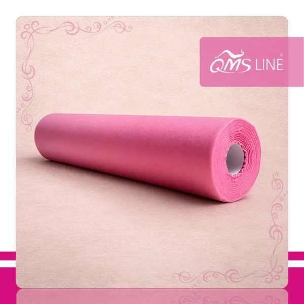 Podkład Kosmetyczny Jednorazowy z Włókniny Różowy 70 cm x 50 m QMS Line Standard Podkład kosmetyczny jednorazowy z włókniny różowy 70 cm x 50 m QMS Line Standard do salonu kosmetycznego