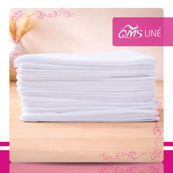 Prześcieradło Włókninowe Składane 100x215 cm 10 szt. QMS Line Extra Prześcieradło włókninowe składane 100x215 cm 10 szt. QMS Line Extra do salonu kosmetycznego i SPA