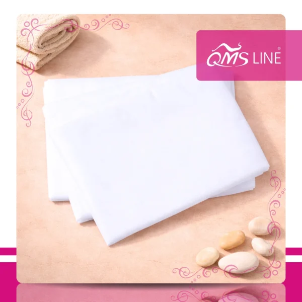Prześcieradło Włókninowe Składane 100x215 cm 10 szt. QMS Line Standard Prześcieradło włókninowe składane 100x215 cm 10 szt. QMS Line Standard do salonu kosmetycznego i SPA