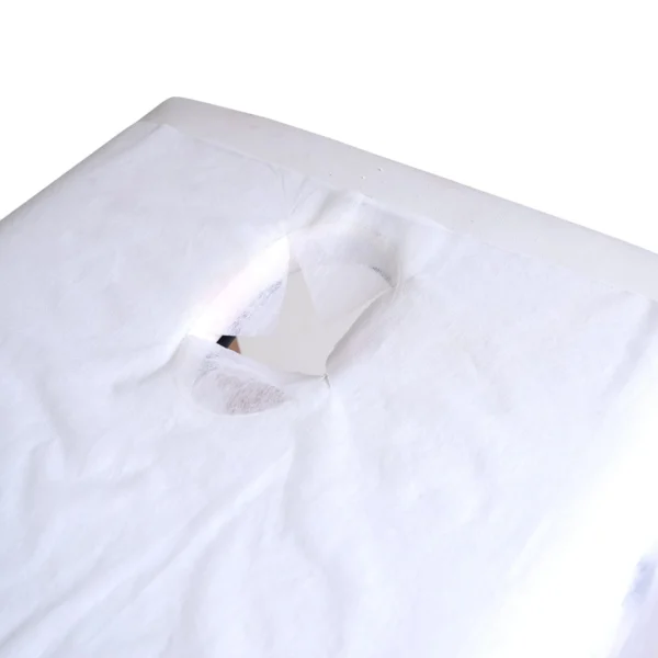 Prześcieradło 2w1 włókninowe składane z zagłówkiem 90x200 cm 10 szt. QMS Line Standard do salonu kosmetycznego i SPA