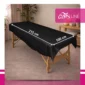 Prześcieradło włókninowe składane czarne 100x215 cm 10 szt. QMS Line Standard do salonu kosmetycznego i SPA