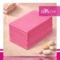 Prześcieradło włókninowe składane różowe 160x210 cm 10 szt. QMS Line Standard do salonu kosmetycznego i SPA