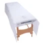 Prześcieradło jednorazowe włókninowe białe 160x210 cm 10 szt. QMS Line Standard do salonu kosmetycznego i SPA