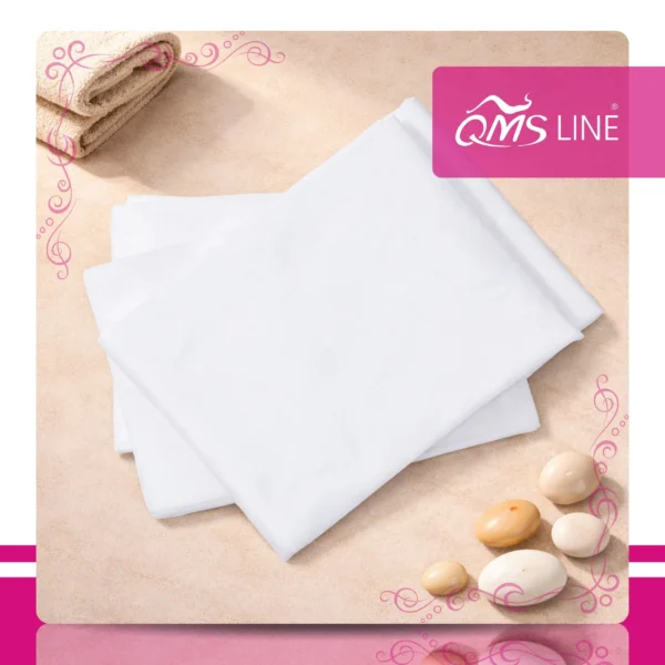 Prześcieradło Jednorazowe Włókninowe Białe 160x210 cm 10 szt. QMS Line Standard Prześcieradło jednorazowe włókninowe białe 160x210 cm 10 szt. QMS Line Standard do salonu kosmetycznego i SPA