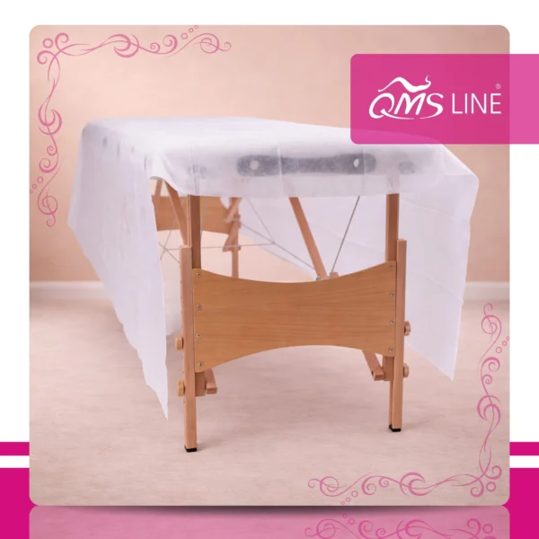 Prześcieradło Jednorazowe Włókninowe Białe 160x210 cm 10 szt. QMS Line Standard Prześcieradło jednorazowe włókninowe białe 160x210 cm 10 szt. QMS Line Standard do salonu kosmetycznego i SPA