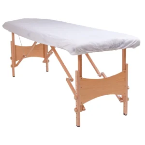 Prześcieradło włókninowe z gumką składane 100x220 cm 1 szt. QMS Line Standard do salonu kosmetycznego i SPA