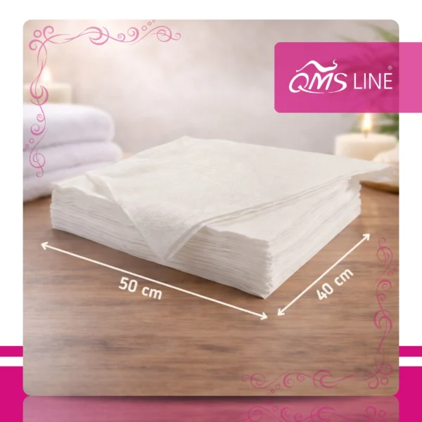 Ręcznik Włókninowy Jednorazowy 50x40 cm 100 szt. Bio-Eko QMS Line Premium Ręcznik włókninowy jednorazowy 50x40 cm 100 szt. Bio-Eko QMS Line Premium do salonu kosmetycznego i SPA